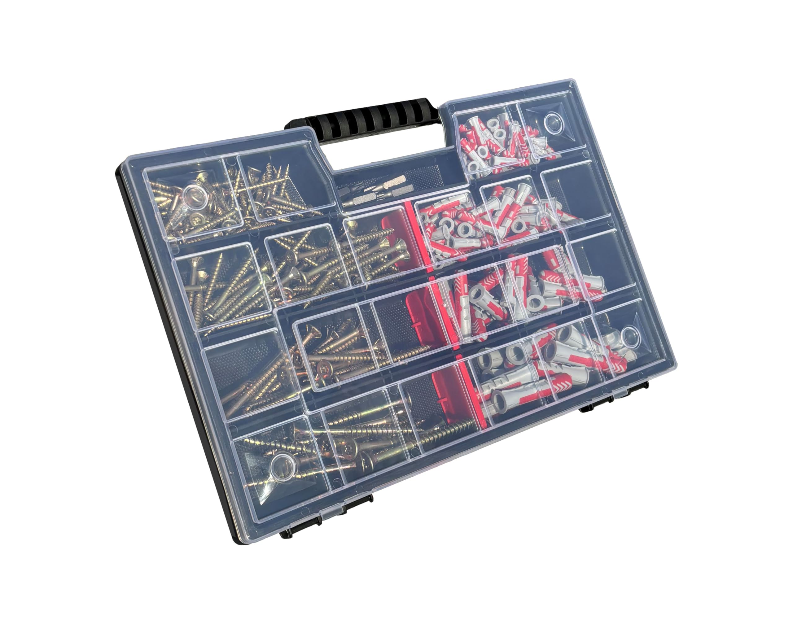 Fischer Set di tasselli da 280 pezzi, con viti Torx, 6 punte e robusta valigetta – 5 x 25, 6 x 30, 8 x 40, 10 x 50 mm, set di viti e tasselli di alta qualità, ideale per fai da te e professionisti