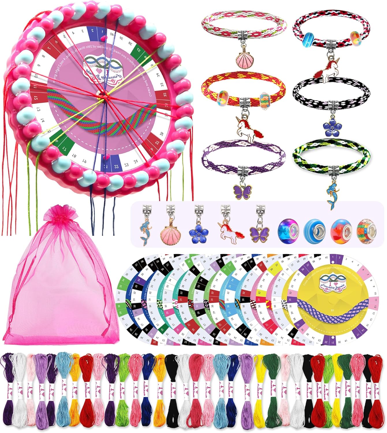 Ophy Friendship Bracelet Making Kit, Arts and Crafts for Kids with 48