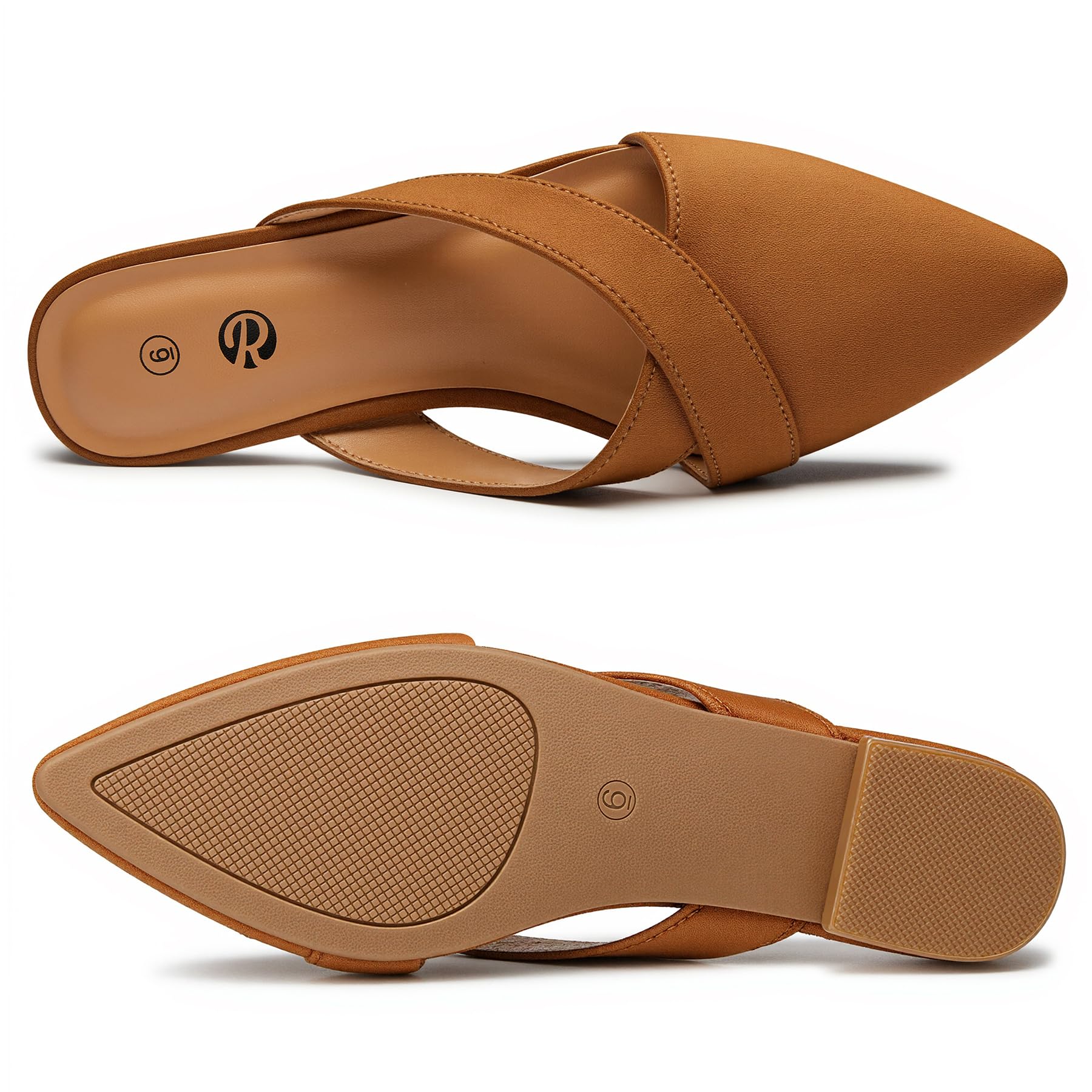 Rekayla Women’s Mules Closed Pointed Toe Backless Loafer Shoes for Women