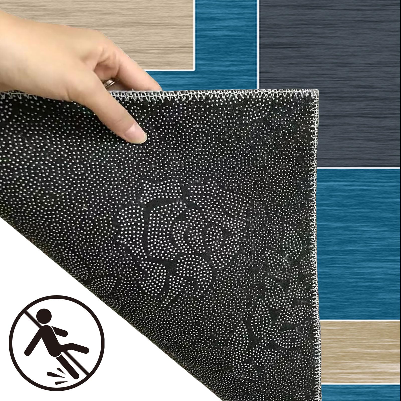 Tappeto Passatoia Cucina 90 x 150 cm Lavabile Antiscivolo Moderno Tappeto a Passatoia Resistente Facile da Pulire per Corridoio Soggiorno Lavanderia, C