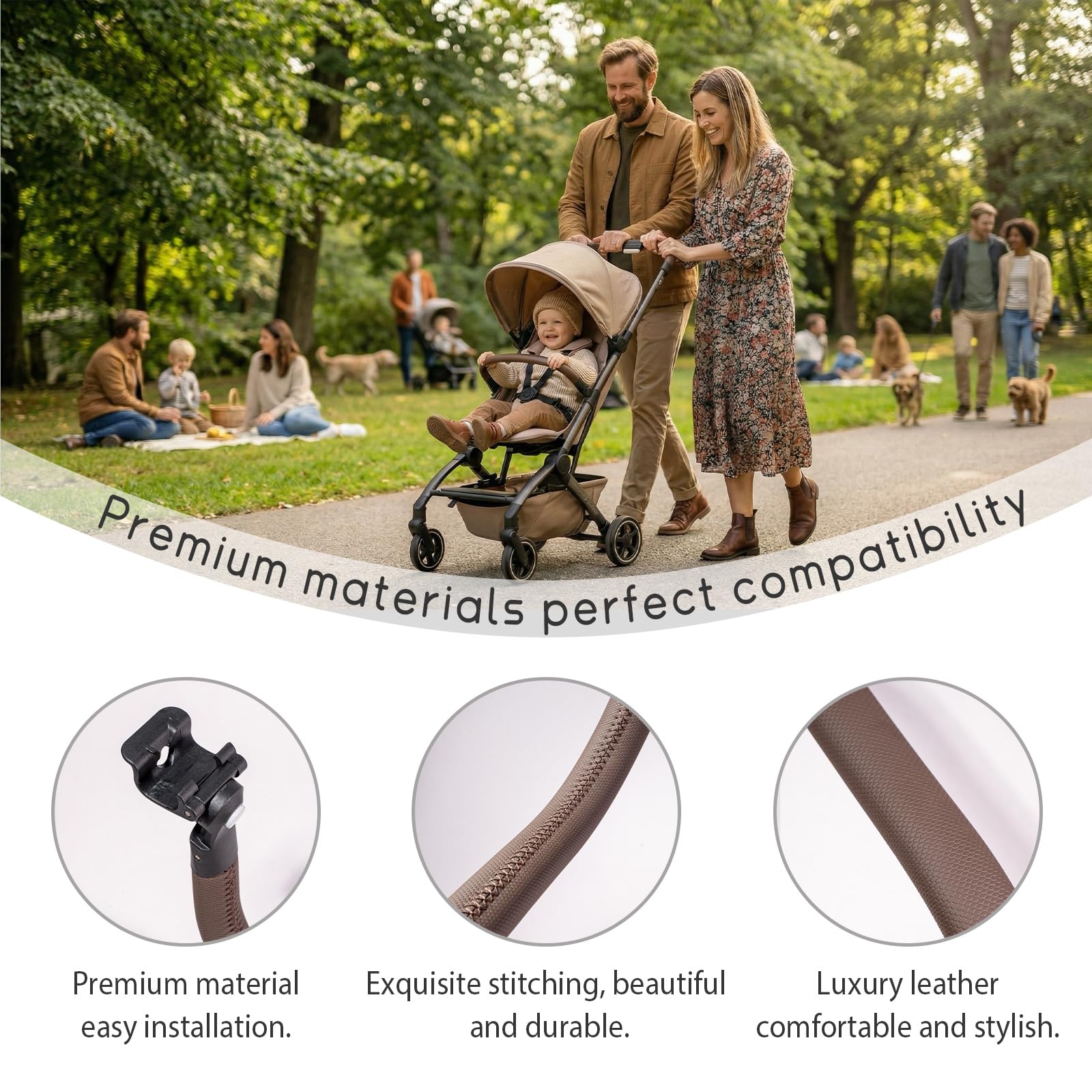 Paraurti pieghevole per passeggino Joolz AER+/AER, bracciolo aperto con una sola mano, facile da montare e rimuovere, comoda impugnatura, ideale per appendere giocattoli per bambini, nero antracite