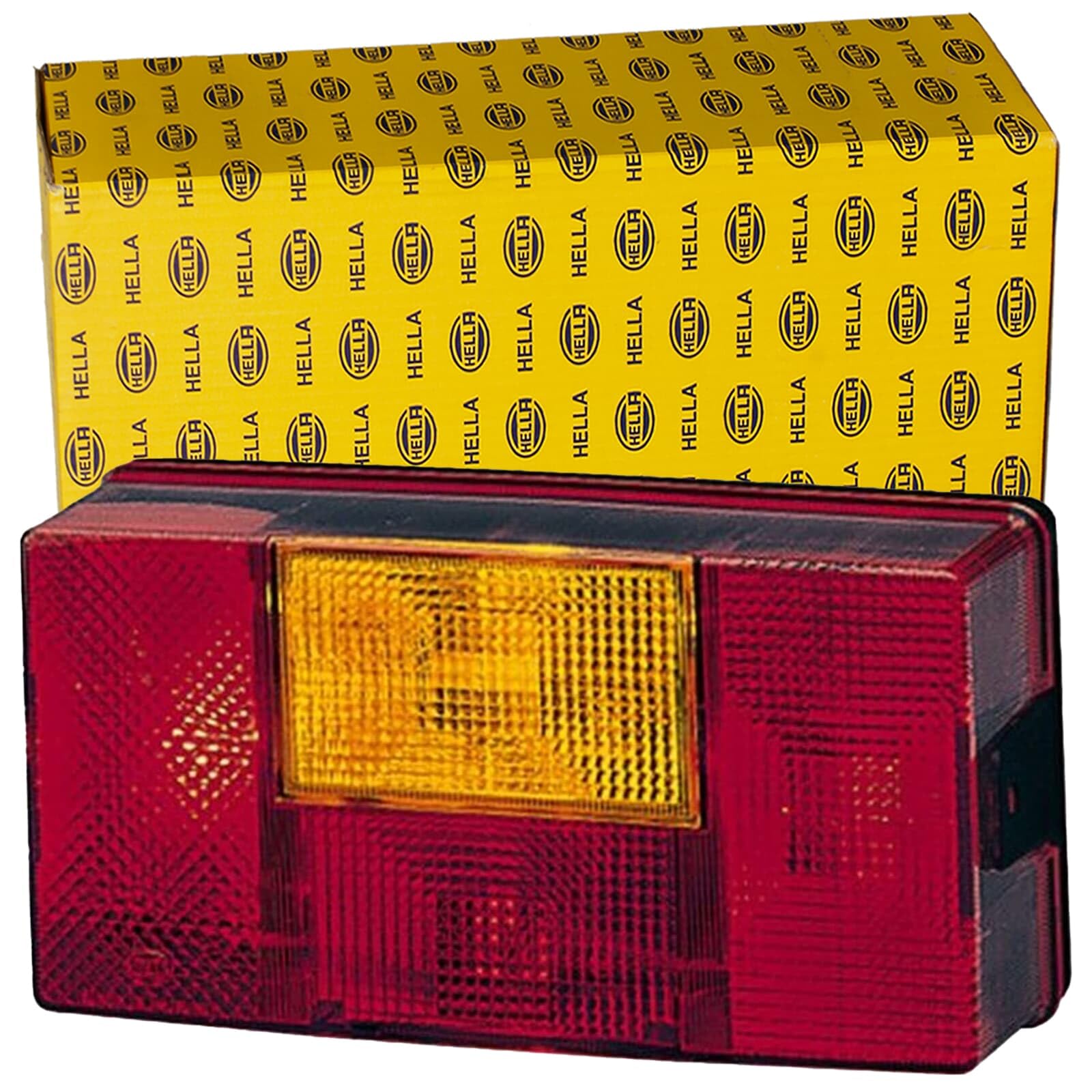 HELLA 2SD 006 040-041 Rearlight - Bulb - 24/12V - Fitting - Lens Colour: Red/Yellow - Plug: Blade Terminal - right - Quantity: 1