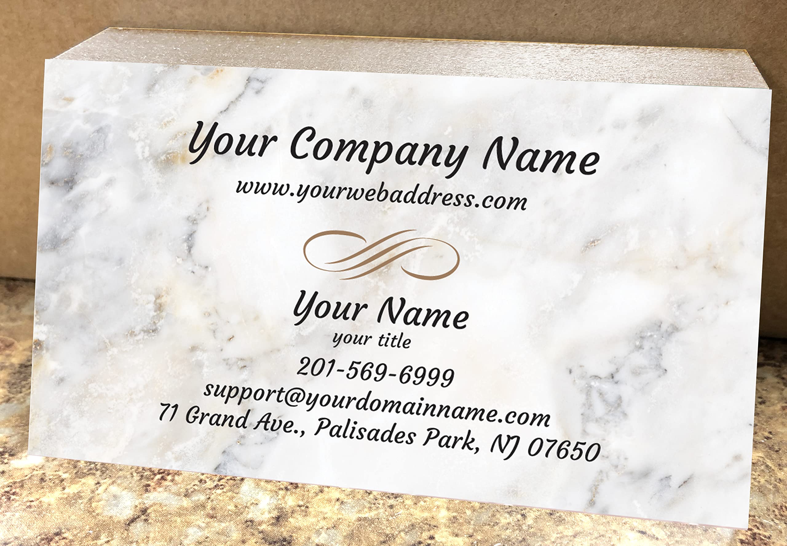 Impactonlineprinting Custom Premium Business Cards, Full Color - Rustic Collections - 16pt (350gsm-Thick Paper), Made in the USA