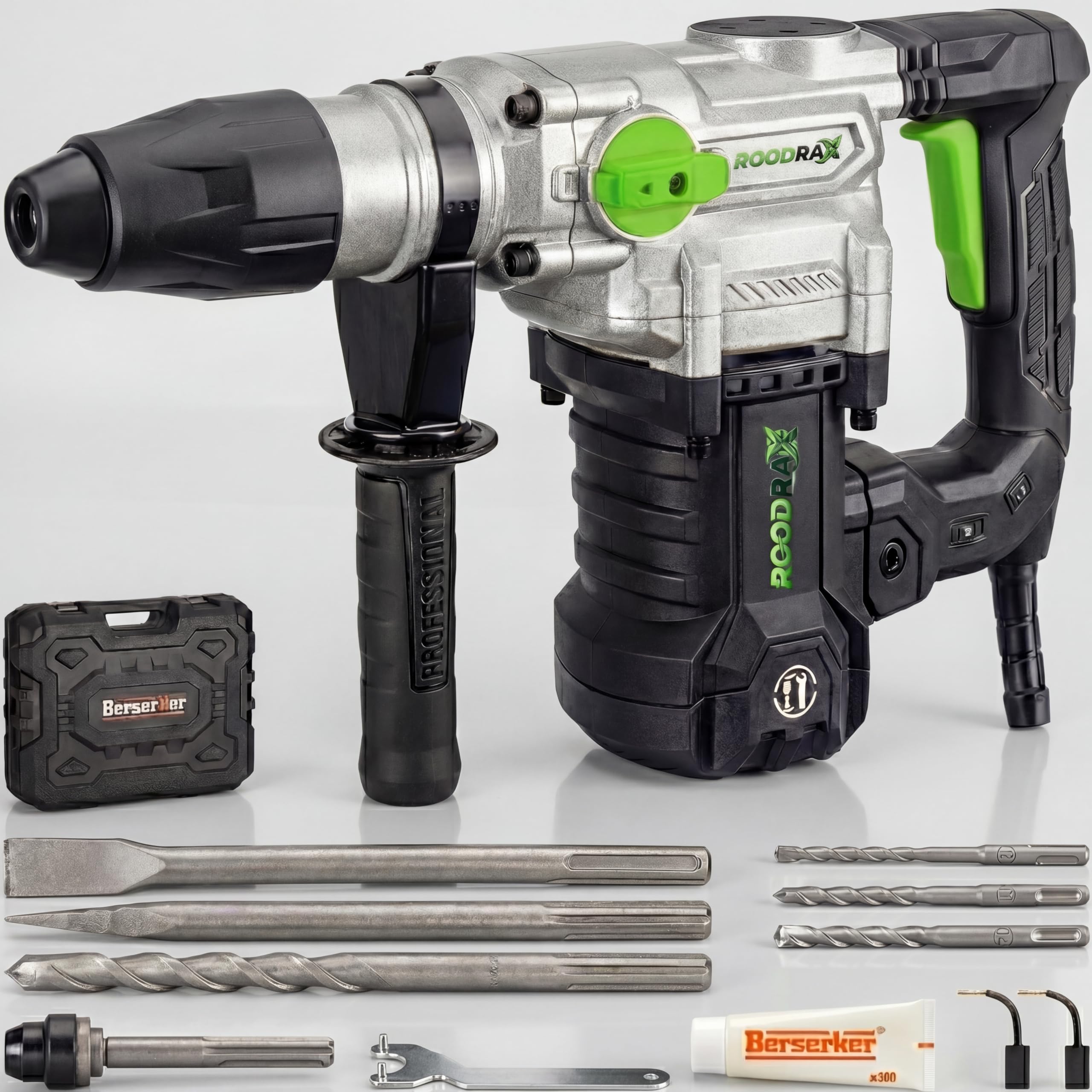 ROODRAX 5KG SDS-Max Demolition Rotary Hammer, 3 Function Heavy