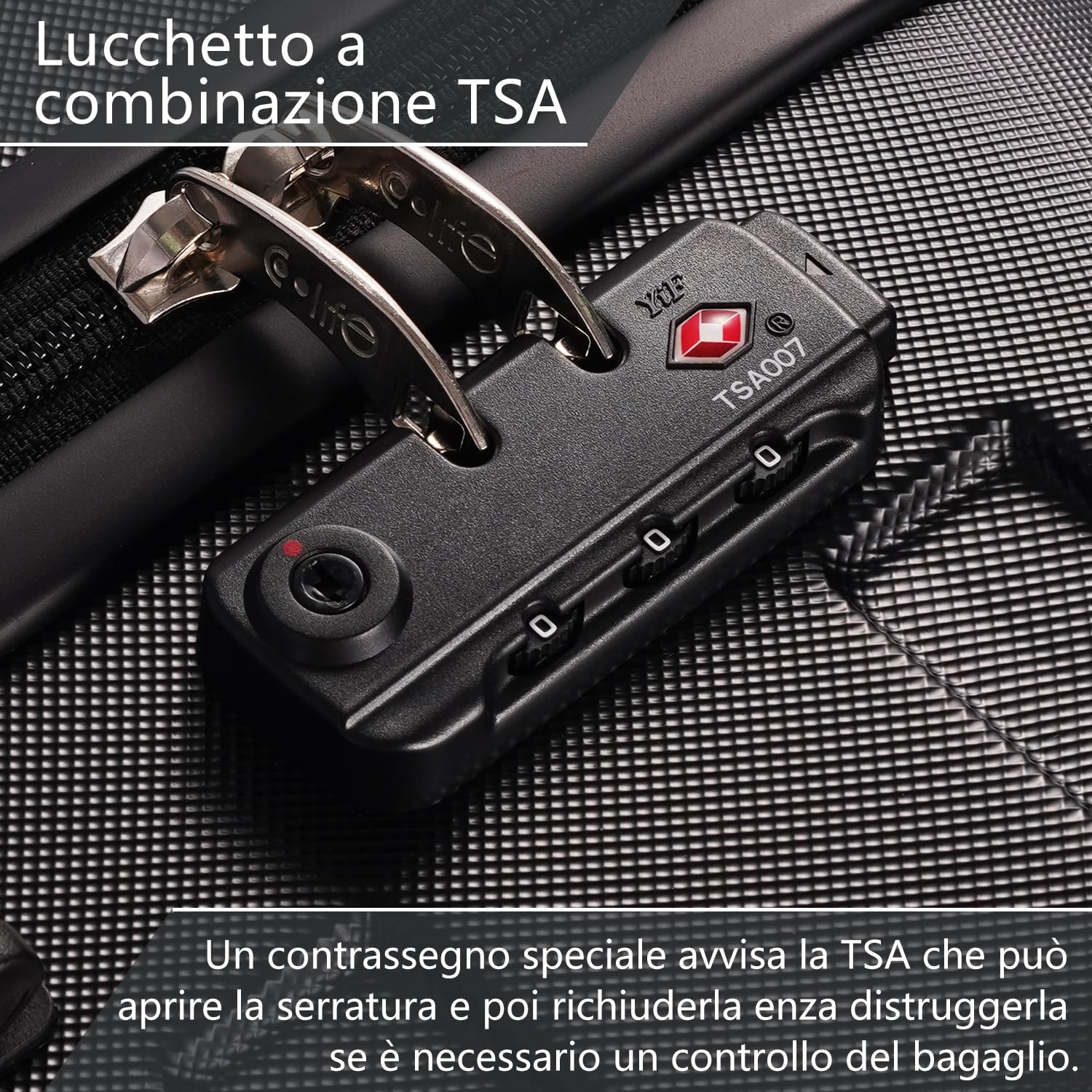 COOLIFE Valigia media, 67cm L,PC+ABS, valigia da viaggio con ruote girevoli | Cerniera YKK, lucchetto TSA, guscio rigido leggero ma robusto, ideale per vacanze, crociere e periodi di studio all'estero