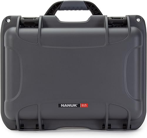 Miniatura 3 de Nanuk Funda rígida impermeable 915 con inserto personalizado para DJI Mini 3, paquete Fly More y control remoto RC-N1 o RC, grafito