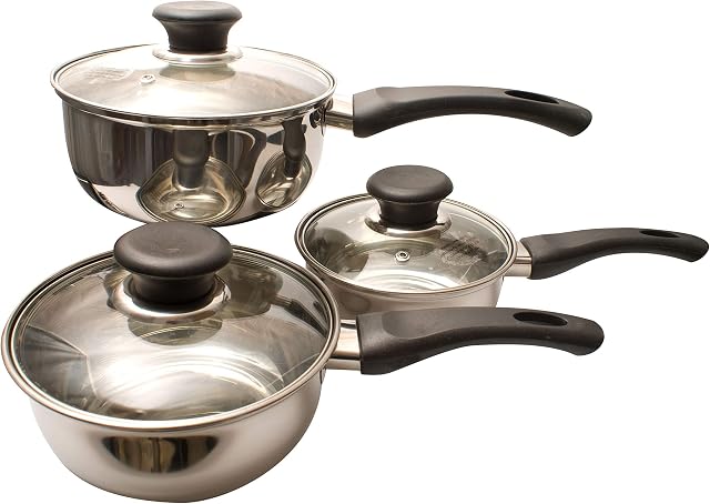 Prima 3pc Stainless Steel Cookware Set 14,16,18cm