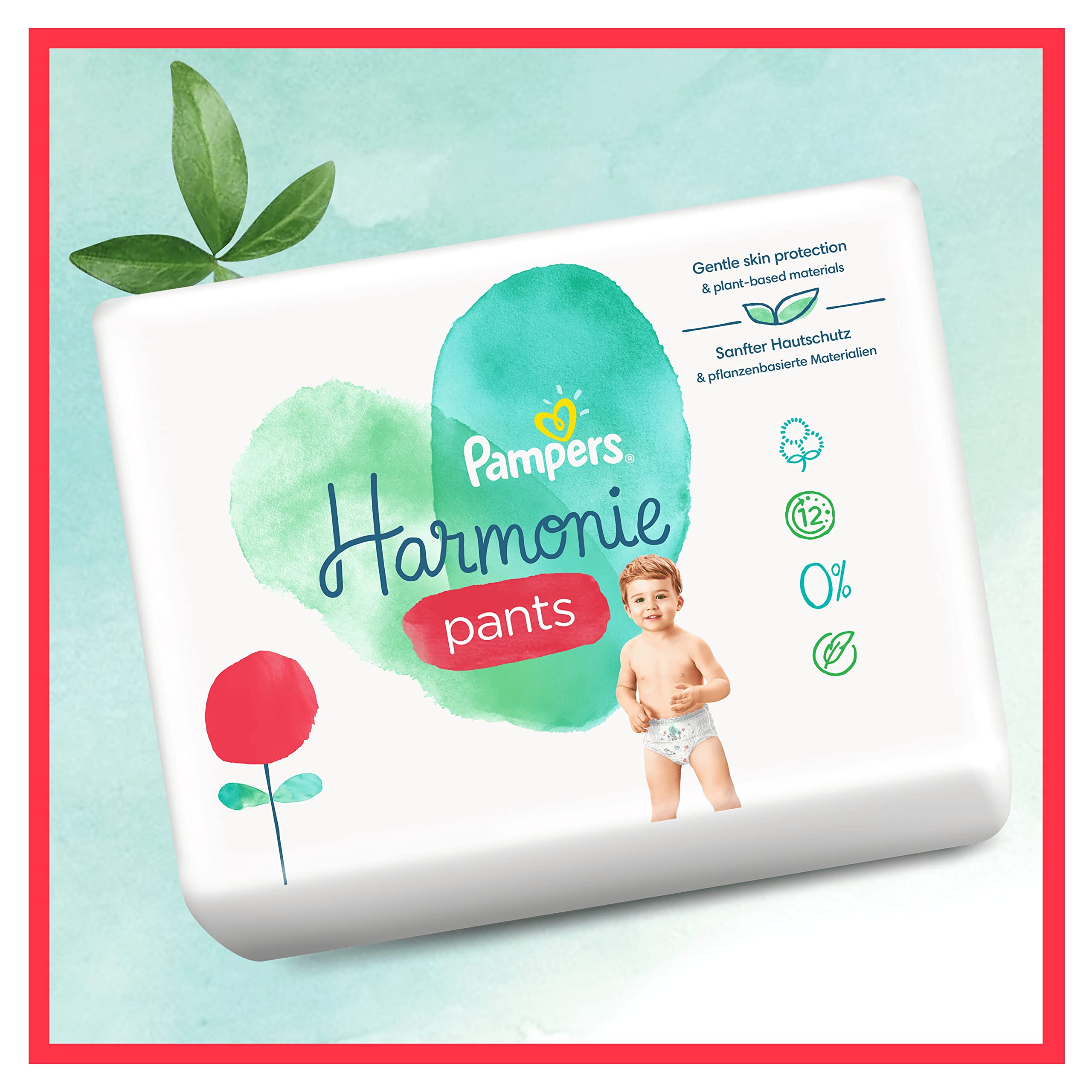 Pampers Harmonie Nappy Pants Size 4, 96 Nappies, 9kg15kg, Monthly Pack