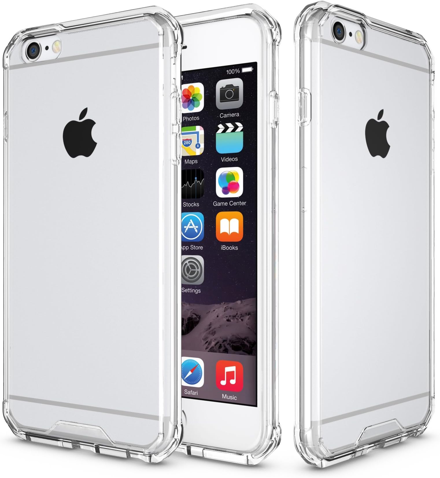 iPhone 6 Plus Case, iPhone 6S Plus Case, HeeBin Shock Absorbing Soft TPU Bumper Hard PC Back Crystal Clear Case for iPhone 6 / 6S Plus - color