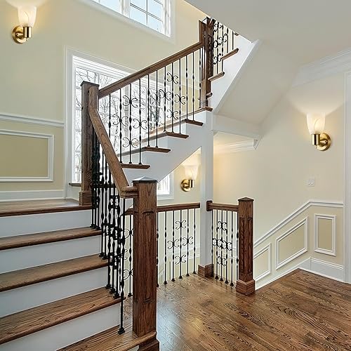 Miniatura 4 de Juego de 2 apliques de pared, luces doradas de tocador para baño, accesorios de luz de pared modernos con interruptor giratorio, lámpara de montaje