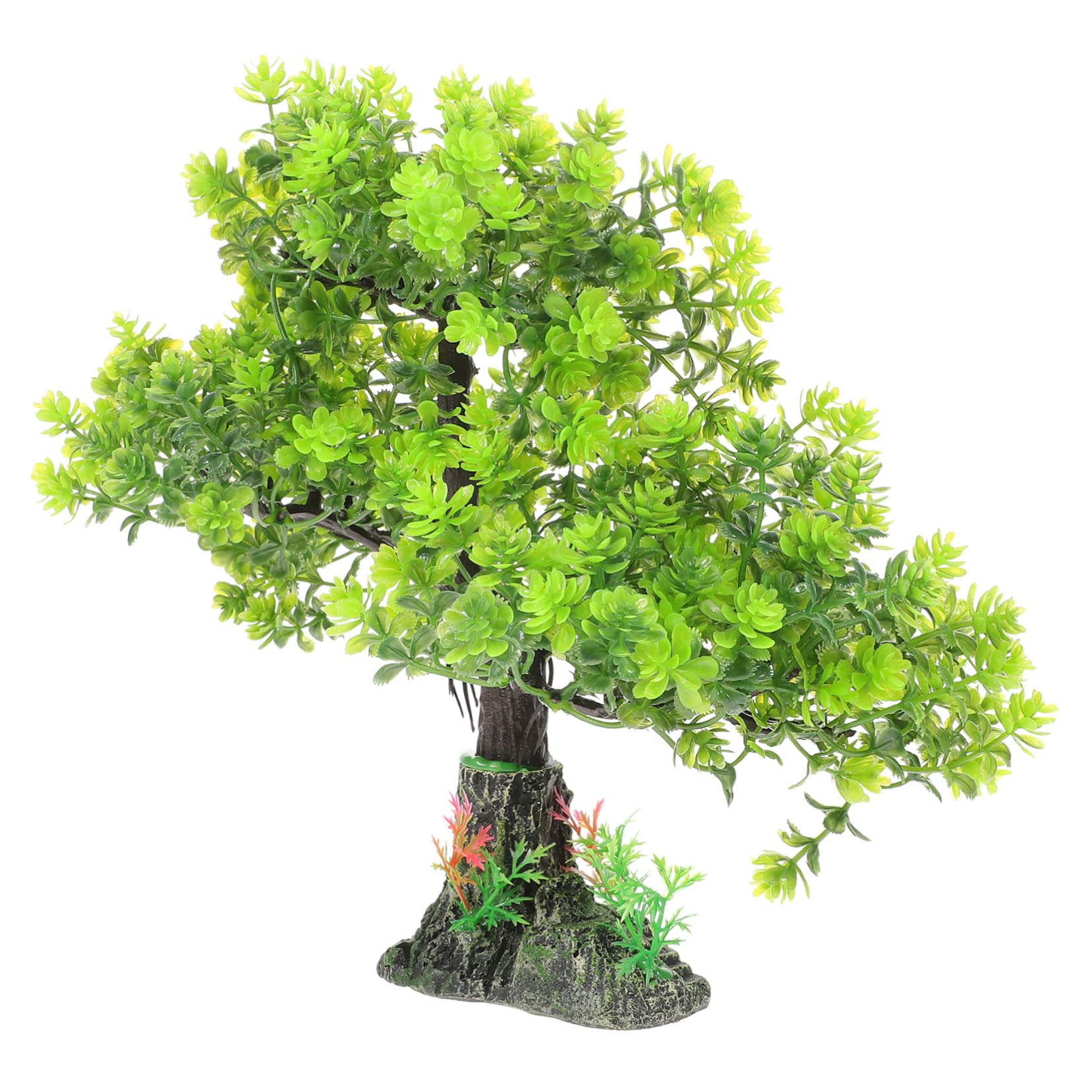 iplusmile Albero Finto in Resina Pianta Decorativa per Acquario Decorazione da per Acquario Albero Finto Compatto Decorazione Realistica