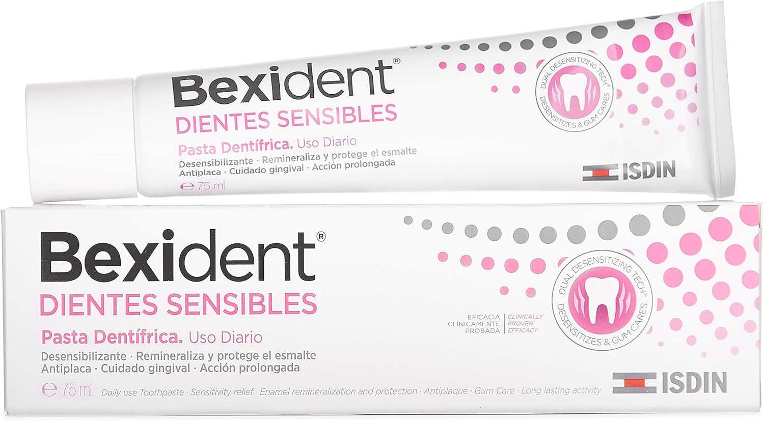 Isdin Bexident Sensitive Teeth Toothpaste, Daily Use, Combats Dental Hypersensitivity, 1 X 75 Ml