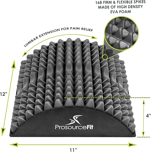 Miniatura 2 de ProsourceFit Dispositivo de tracción ortopédica con punta de estiramiento arqueada y soporte de masaje lumbar inferior