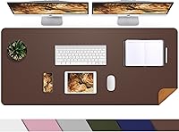 Vista 52 de Protector de escritorio de cuero, tapete de escritorio grande con corcho natural y cuero PU, alfombrilla para mouse, alfombrilla de escritorio