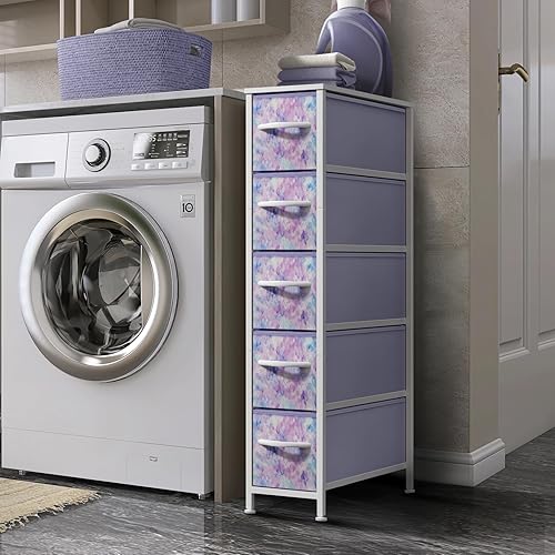 Miniatura 105 de Sorbus Torre estrecha con 4 cajones – Almacenamiento vertical para dormitorio, baño, lavandería, armarios y más, marco de acero, parte superior de