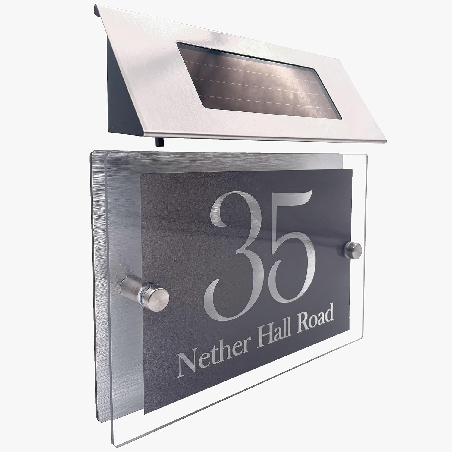 House Numbers Plaques Door Number Plaques For Wall With Solar Light House Number Plates For