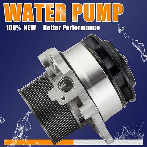 Miniatura 5 de Bomba de agua compatible con Kenworth 12.9L CYL 787 CID Engine T660 T660 T680 T700 T800 T800 T880 W900, Peterbilt 365 367 384 386 388 389 567 579