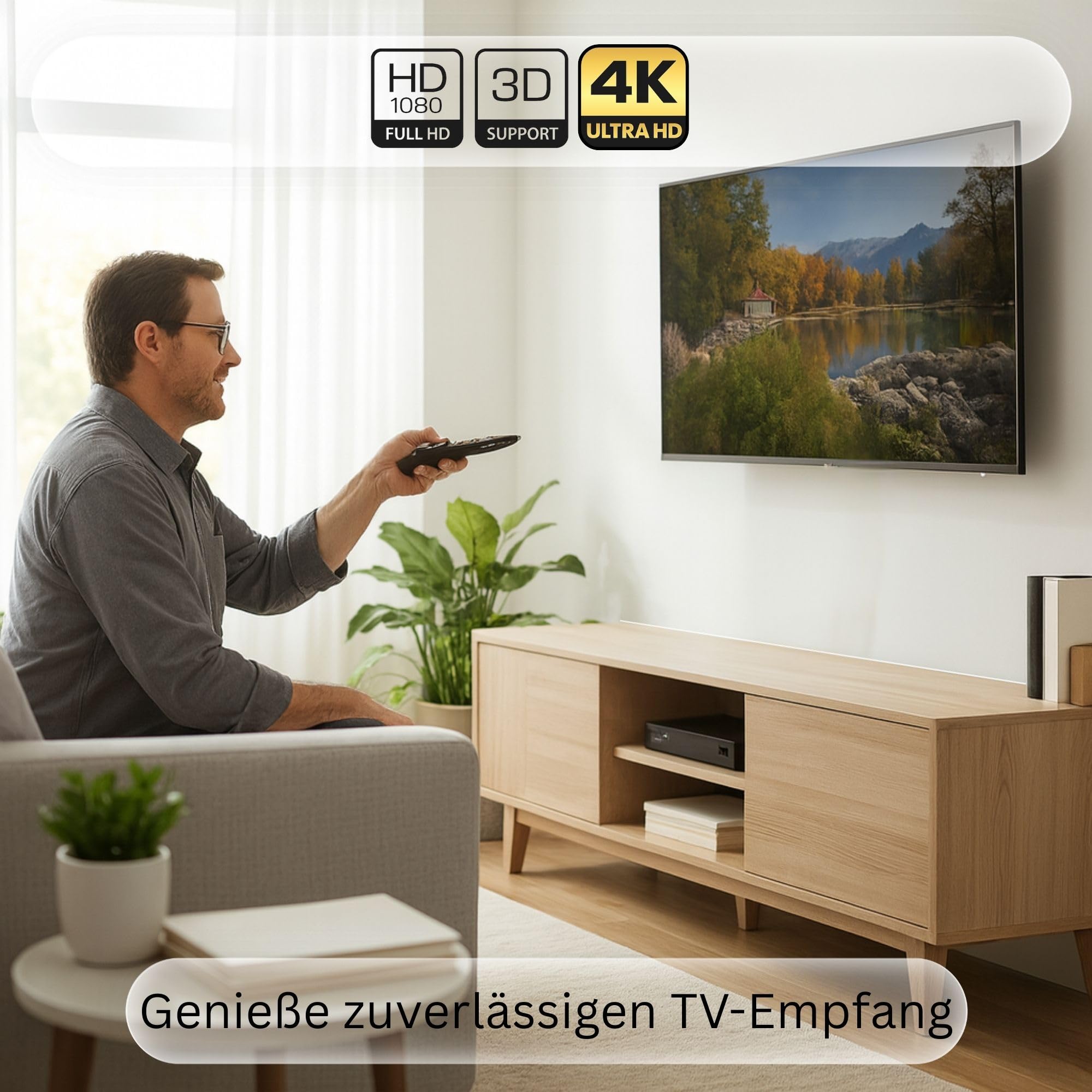 PremiumX Kabel koncentryczny satelitarny 90 dB Twin Mini 2 x 4 mm, bardzo cienki, biały, 2-krotny ekranowany, do telewizji satelitarnej, DVB-T - Ultra HD 4K 3D