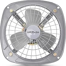 Unleash 9 inch (230 MM) Metal Exhaust Fan For Kitchen For Bathroom Kitchen Exhaust, Bathroom Exhaust Fan Ventilation Fan (Grey)