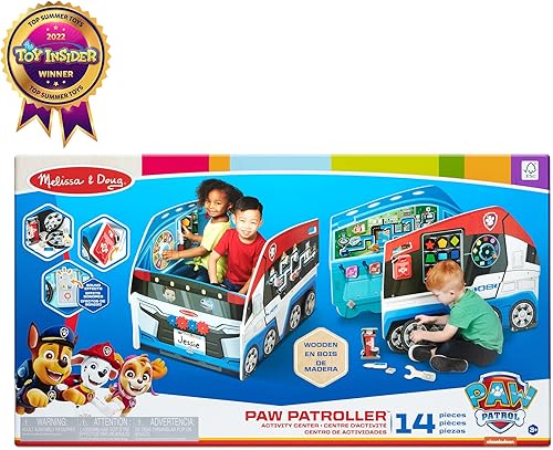 Miniatura 3 de Melissa & Doug PAW Patrol Centro de actividades de madera Paw Patroller Espacio de juego multicara - Certificado FSC