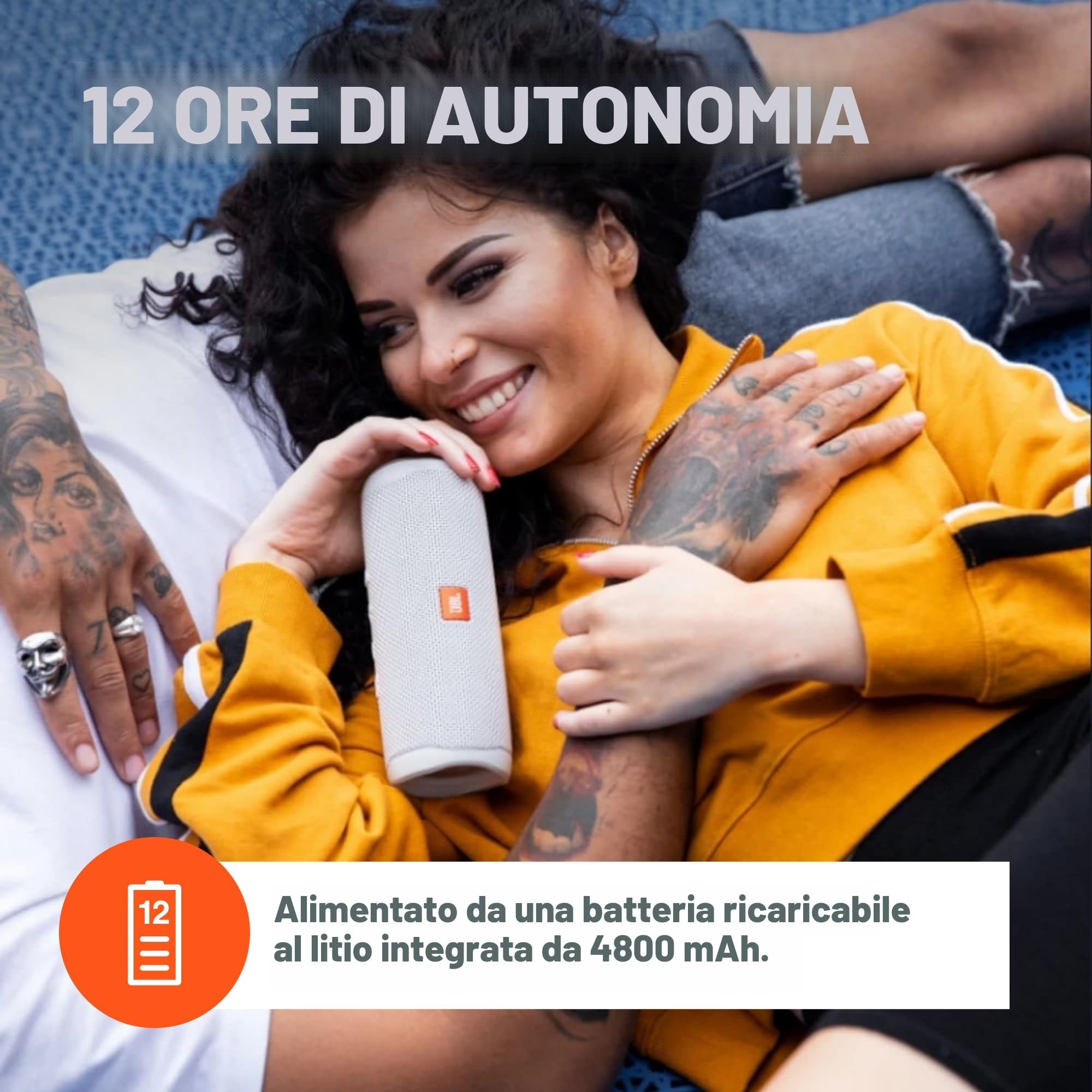 JBL Altoparlante Bluetooth portatile impermeabile FLIP 5 - Nero