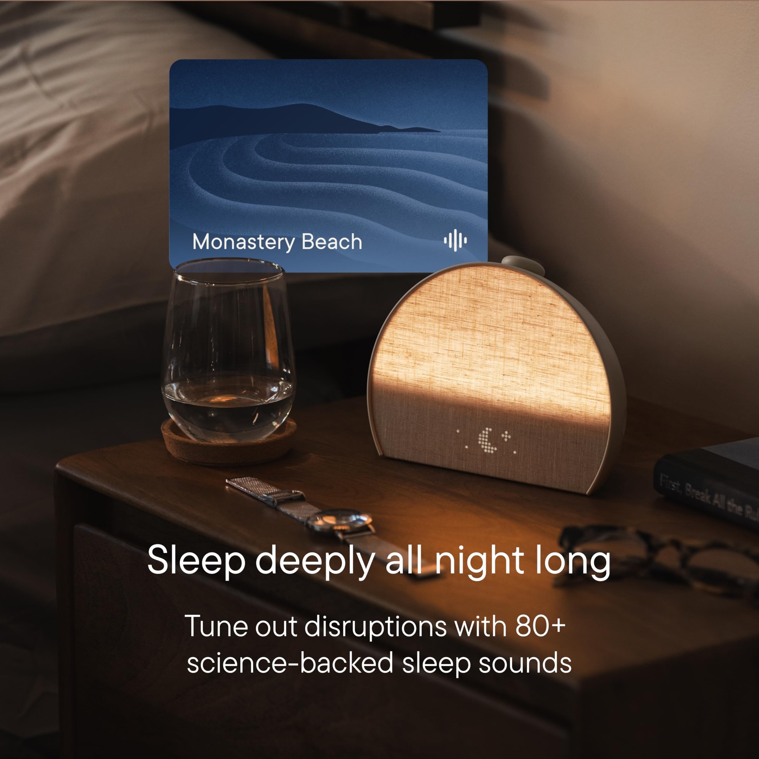 Hatch Restore 3 Sunrise Alarm Clock & Sound Machine Smart Light Cocoa | White noise machine & sunrise alarm light 80 sleep sounds screen-free bedtime routine with meditations via Hatch Sleep  product thumbnail 5