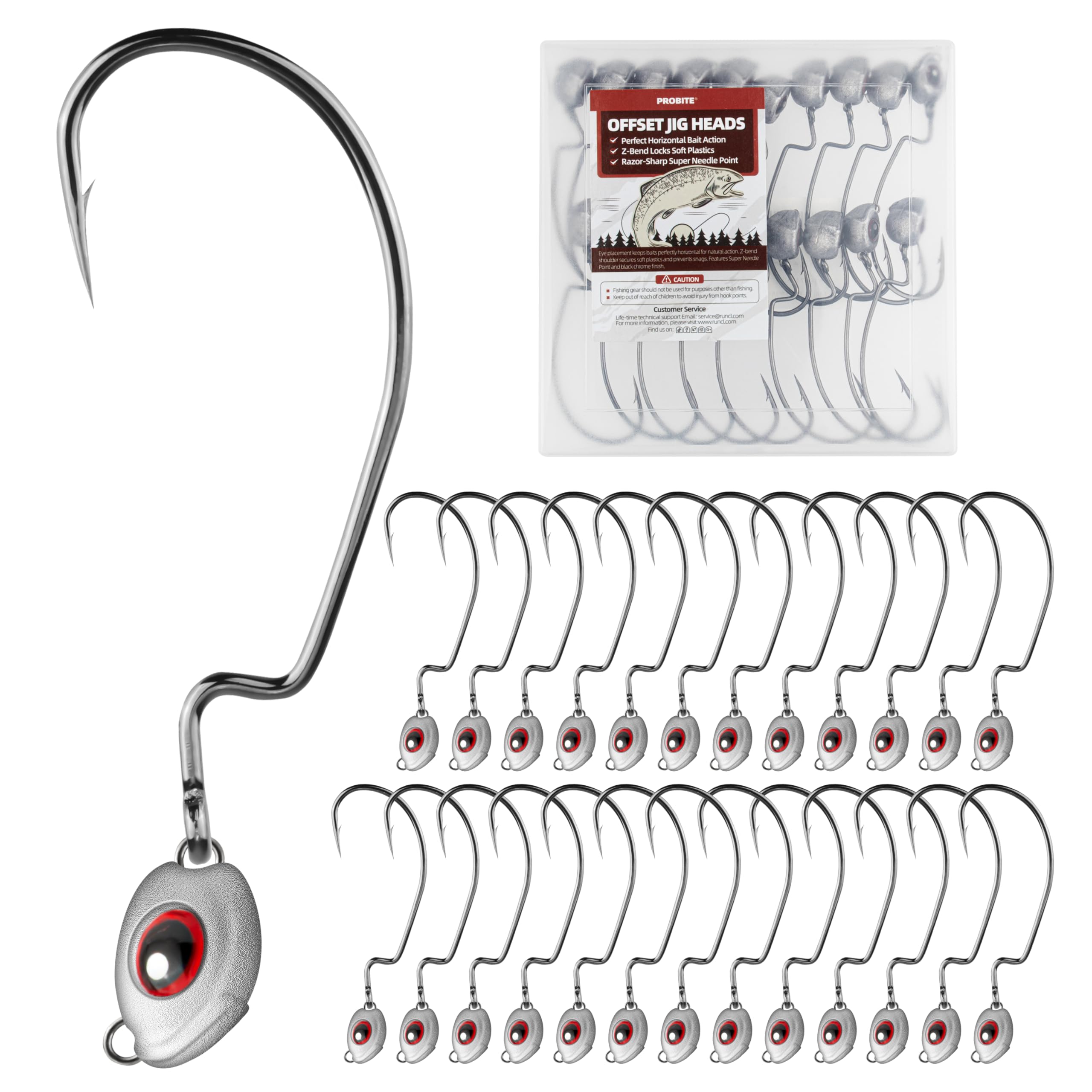 Fish Eye Swimbait Jigköpfe – lebensechte 3D-große Augen, unkrautloses Anti-Nag-Design, langlebige gewichtete Haken, sortiertes Set, 0,5 g bis 1,2 g für Barschangeln in Süß- und Salzwasser