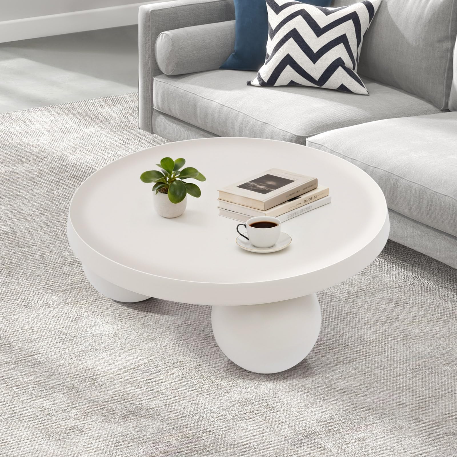 Mesa de centro en forma de nube, mesa de café, mesa baja irregular, mesa de suelo, mesa auxiliar moderna, muebles decorativos, mesa de sofá blanco crema para sala de estar, oficina