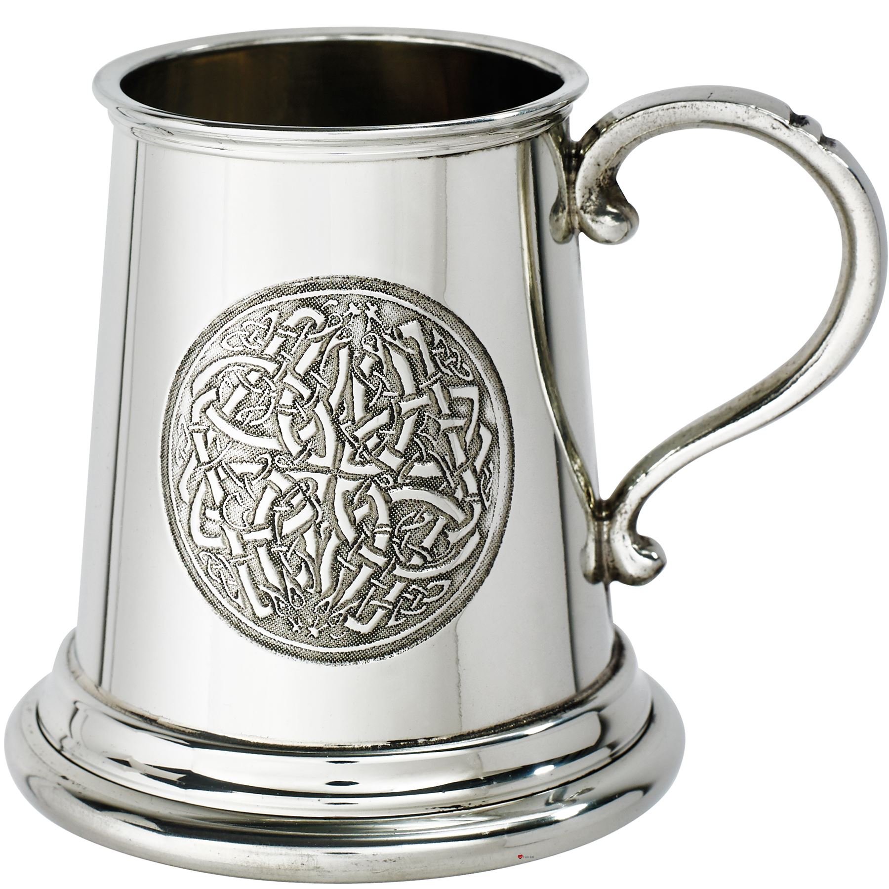 Celtic Circle Tankard 1/4pt chope de collection en étain gravé avec boîte