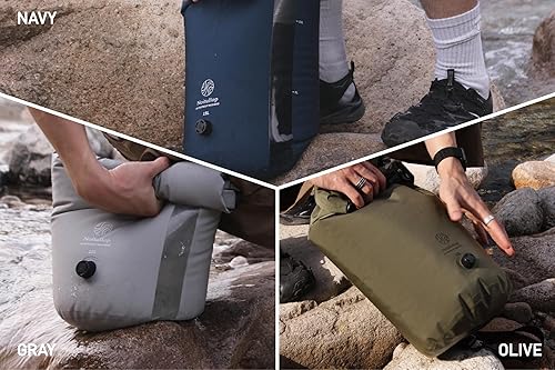 Miniatura 8 de Lavadora portátil con bolsa de lavado  Bolsa seca totalmente impermeable de 15 litros  Lavadora de nailon compacta ligera  Bolsa de lavandería