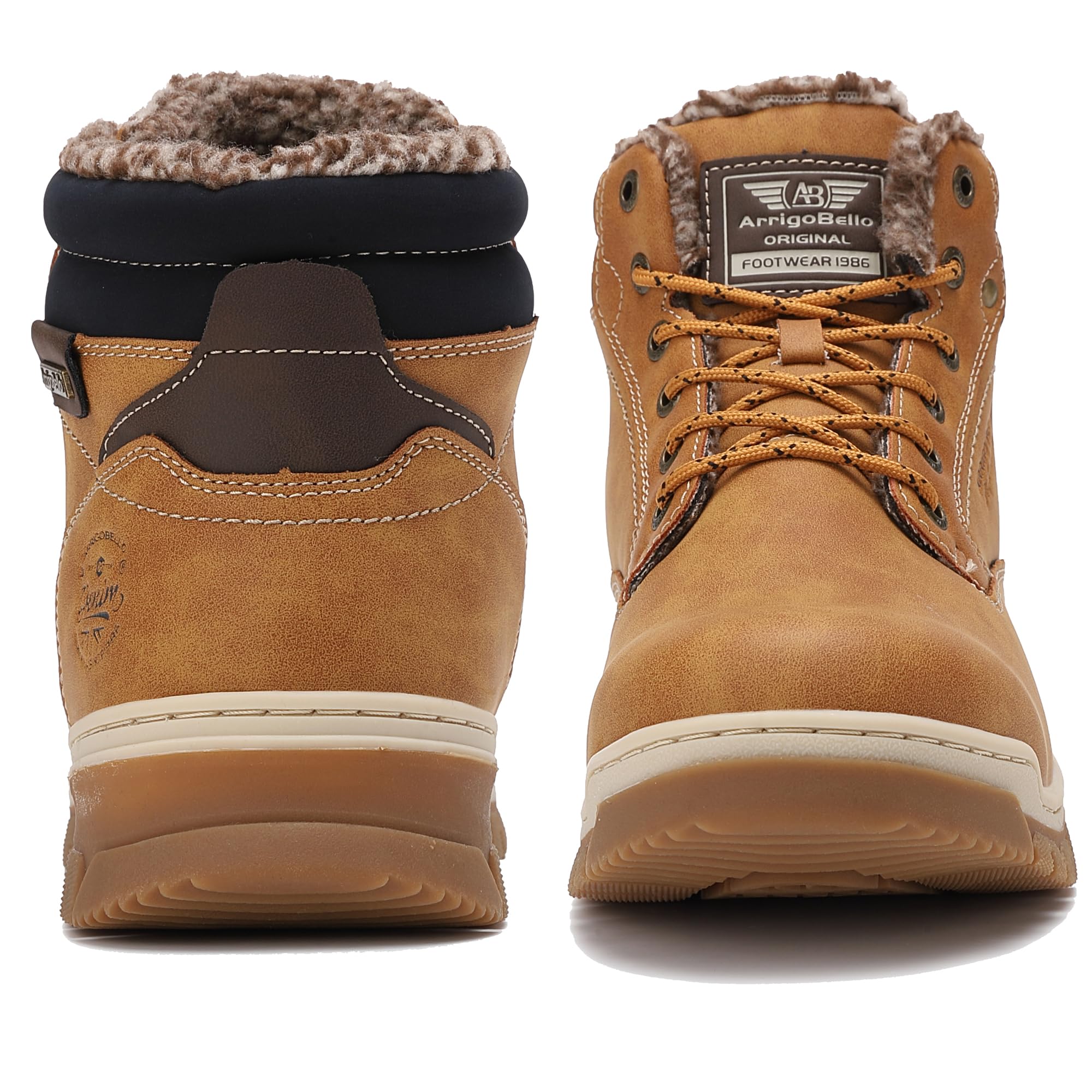 ARRIGO BELLO Stivali Uomo Invernali Scarpe Inverno Calda Foderato Montagna Antiscivolo Trekking Boots Scarponcini Neve Taglia 41-46EU