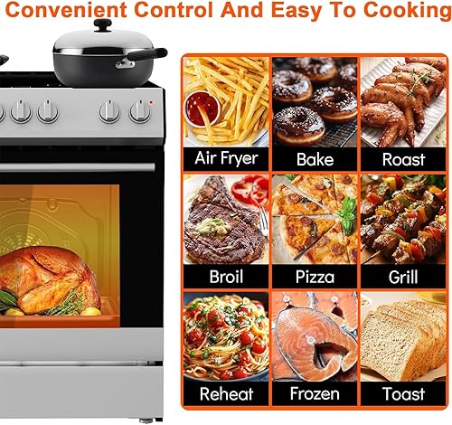 Miniatura 6 de Horno de convección de 30 pulgadas con 4 elementos calefactores, capacidad de 5 pies cúbicos, horno eléctrico profesional de 7 funciones con tapa de