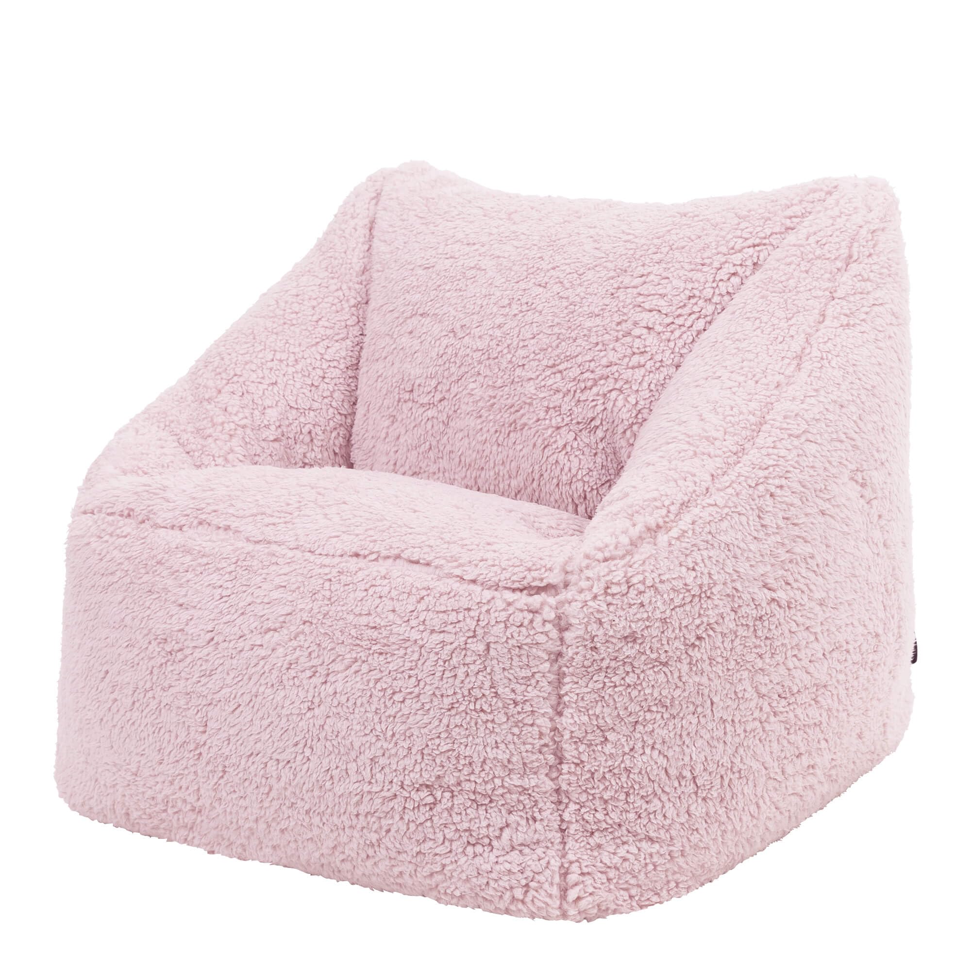 icon Natalia Fleece Kids Bean Bag Chair with Filling Included, Pink