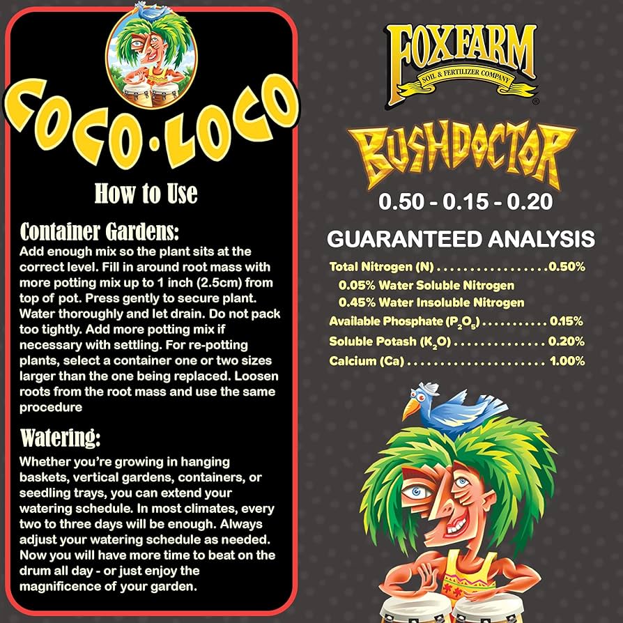 Amazon.com : FoxFarm Bush Doctor Coco Loco Potting Mix, 2cu