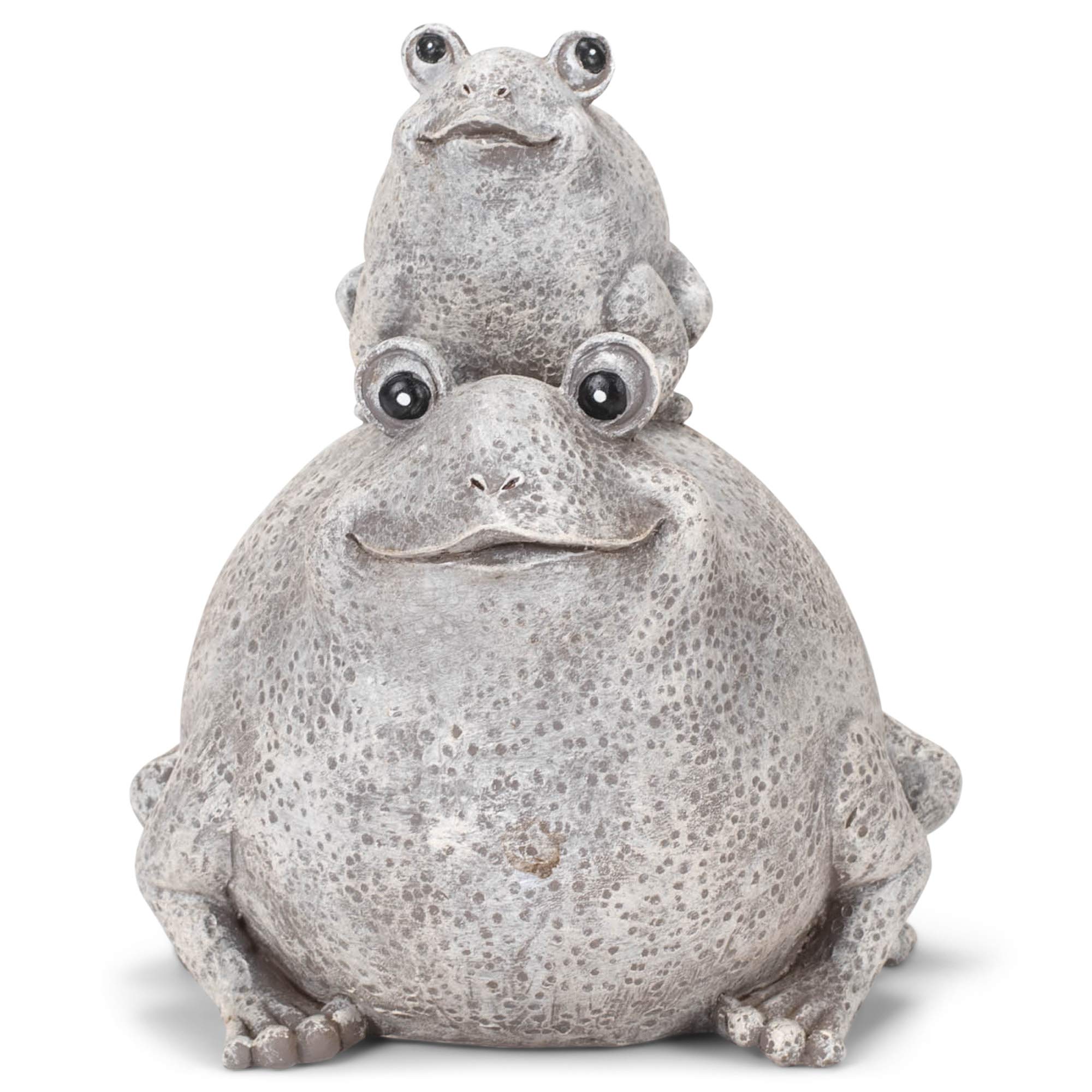 Garden items 12335 Frösche Statue One Size, hellgrau