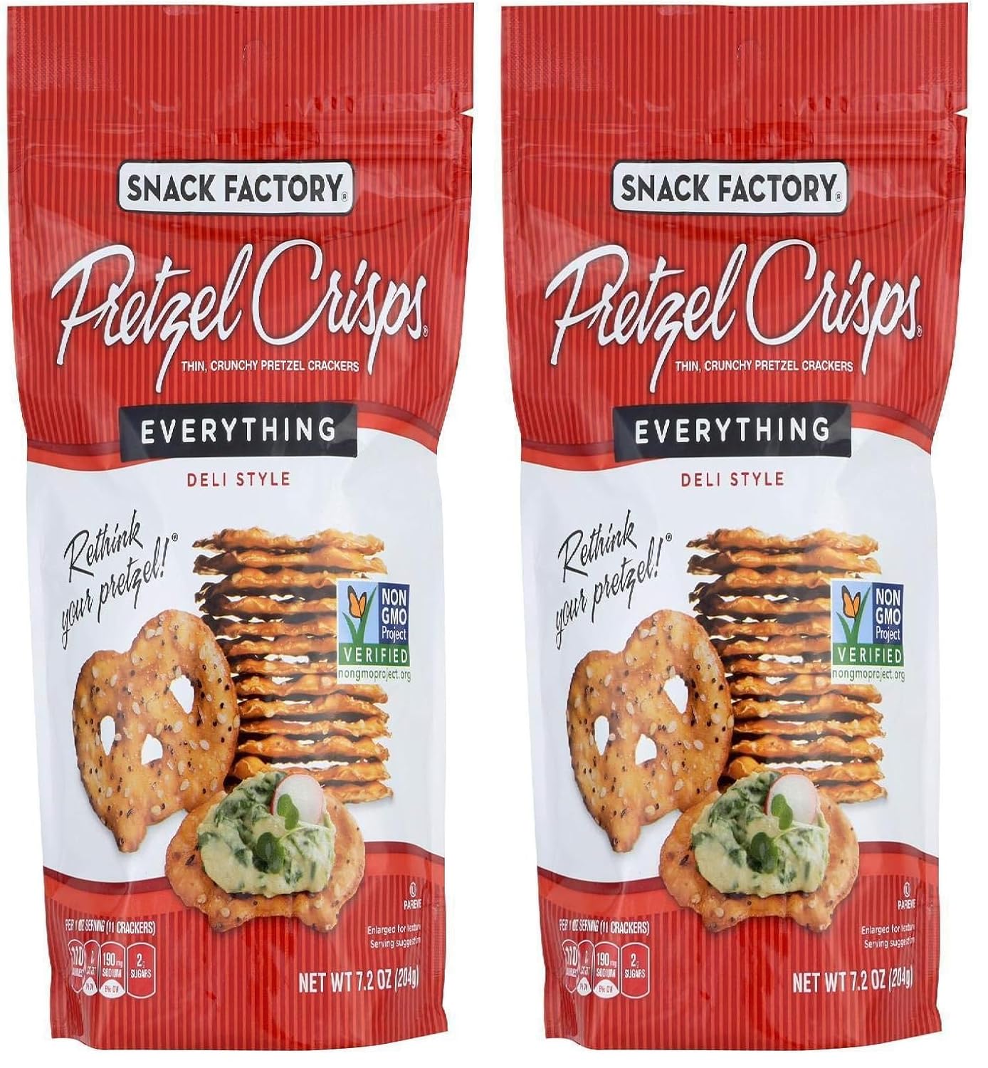 Snack Factory Pretzel Crisp Everything (Pack of 2)