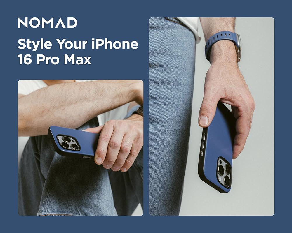 Amazon.com: NOMAD Phone 16 Pro Max Sport Case Naval Blue