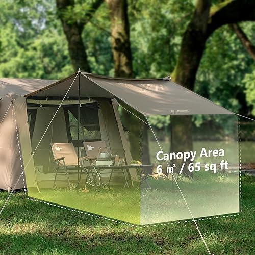 Miniatura 3 de BISINNA 4 Person Camping Tent Family Cabin Tents with Full Rainfly Waterproof Large Double Layer Glamping Tent for Car Camping Outdoor Picinic