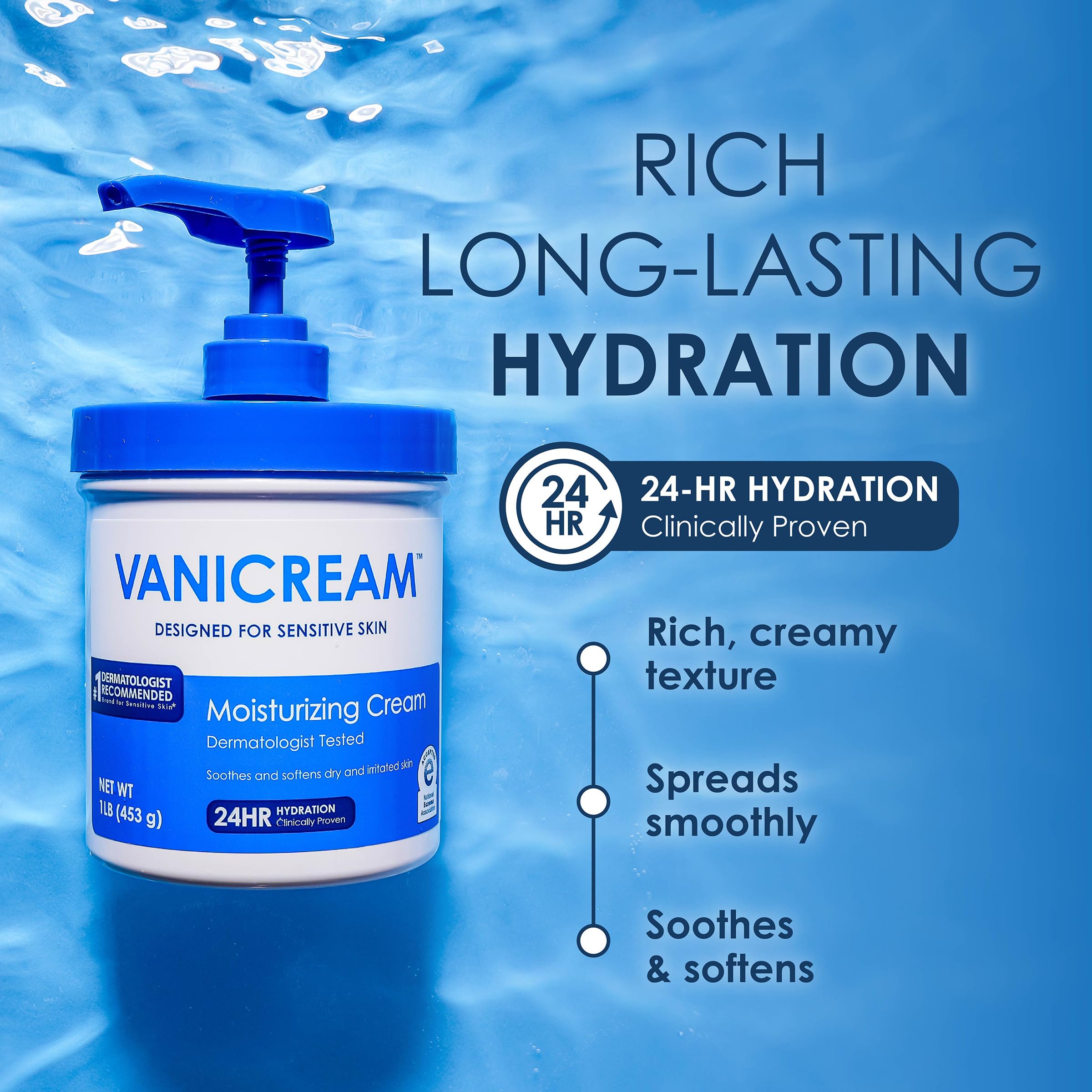 Vanicream Nemlendirici Cilt Kremi 453GR
