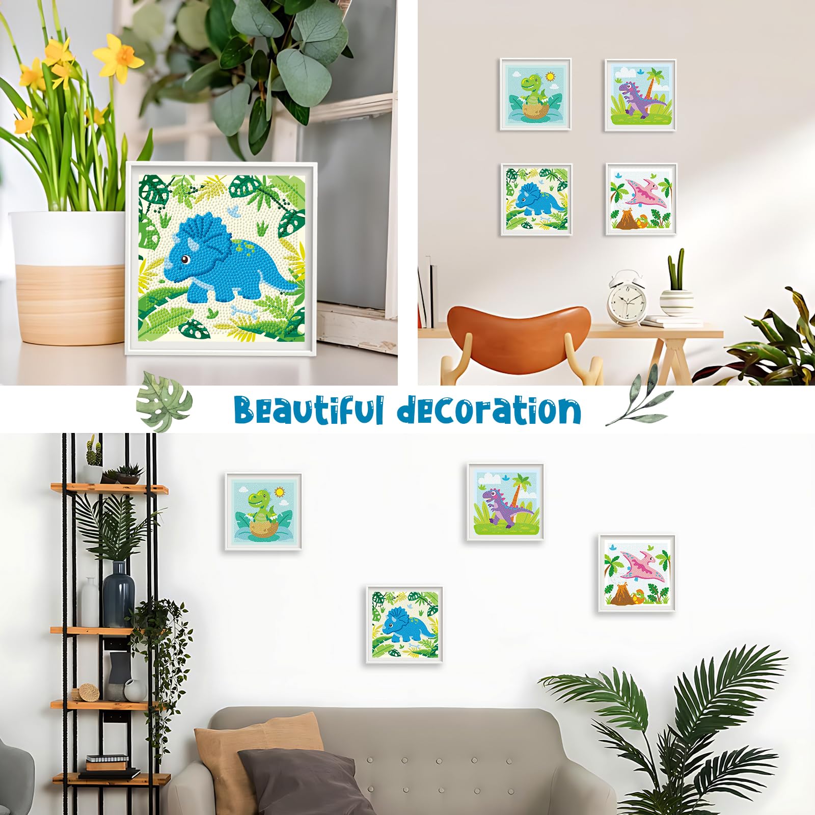Cheerupp 4 Pcs Dinosaur Diamond Art Kits - Image 3