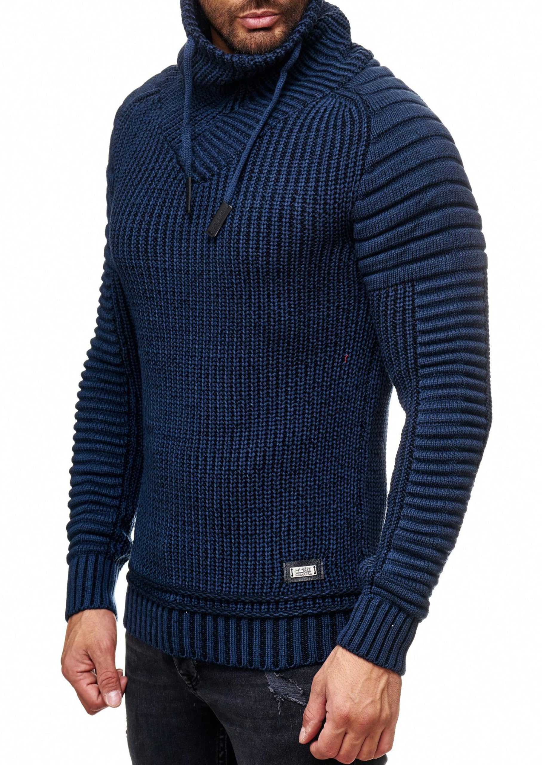 Subliminal - Jersey de punto grande, cuello alto, estilo básico, jersey de punto de invierno, cuello de cal, manga larga, idea de regalo BX292