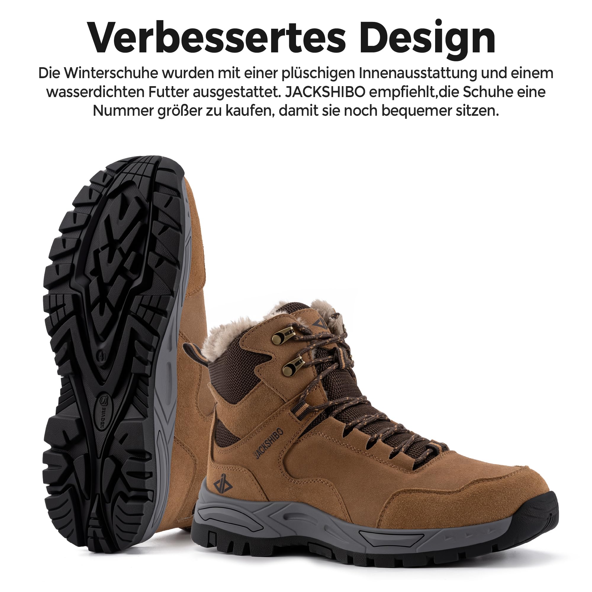 Herren Damen Winterschuhe Winterstiefel Schneestiefel Winter Wanderschuhe | Unisex Winter Schuhe Warme Gefüttert Winterboots Schneeboots Outdoor Wasserdicht Rutschfest Trekking Stiefel