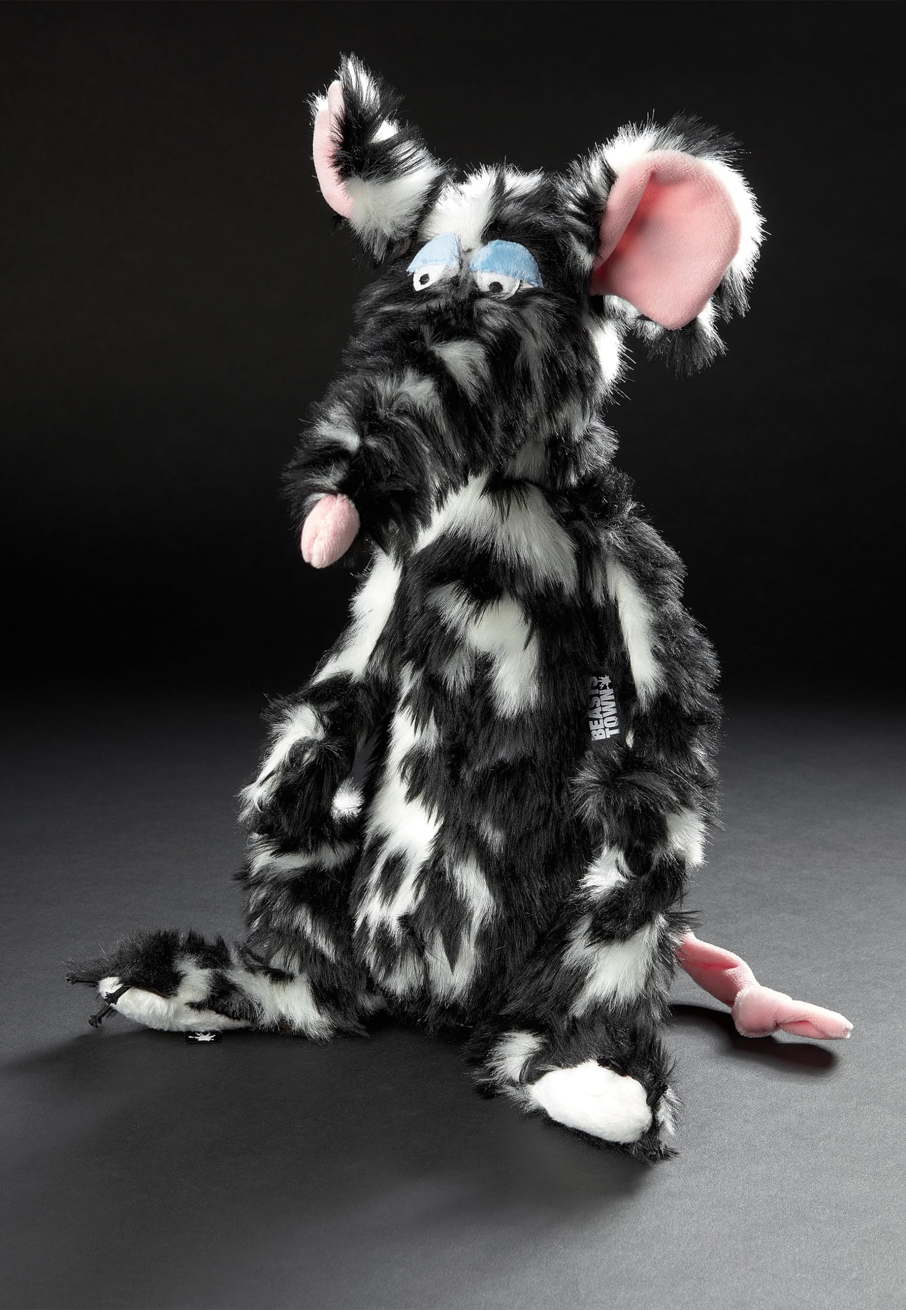 Sigikid 39609 Schiggi Miggi BeastsTown Ratto consigliato per ragazze ragazzi e adulti peluche dai 3 anni in su, nero/bianco/ratto