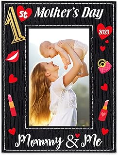 PETCEE First Mothers Day Picture Frames for Mom from Baby Mommy and Me 1st Mothers Day Photo Frames Gifts for New Mom New Baby Mom to be Newborn New Parents Boys Girls Baby Nursery Decor