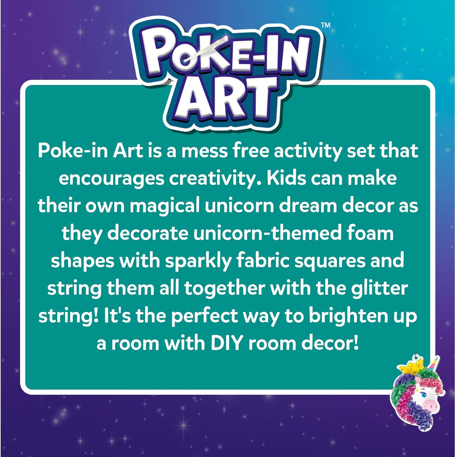 Skillmatics Poke-in Art - Magical Unicorn Dream Decor, Mess-Free Fun for Kids, DIY Wood Craft Kits, Screen-Free Activity, Gifts for Ages 4, 5, 6, 7, 8, 9
