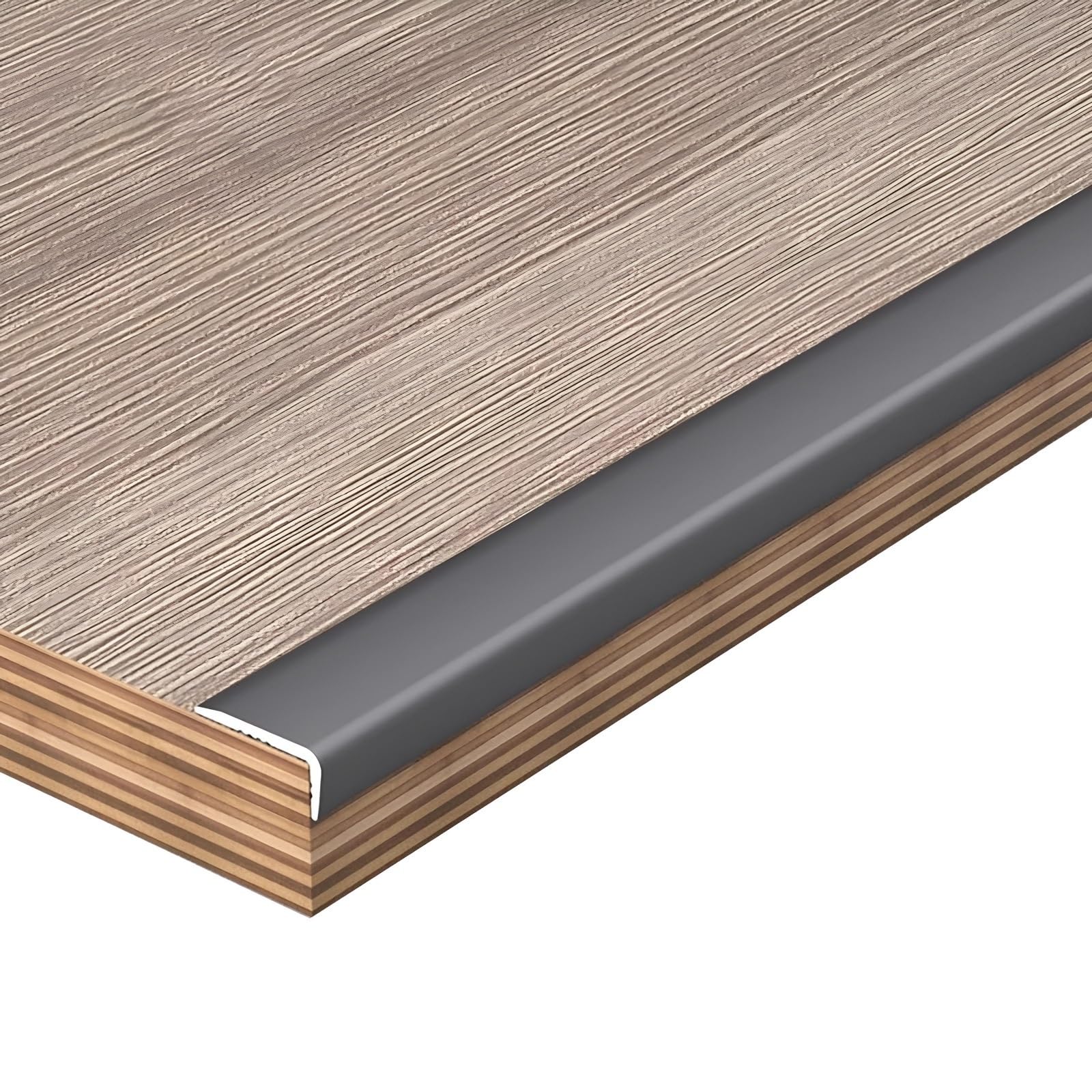 Protector de bordes de 90 cm x 3 piezas de protectores de esquina de metal perfectos para zonas de alto tráfico, elegante y duradero, evita arañazos en la pared, fácil instalación (Grau, 50 x