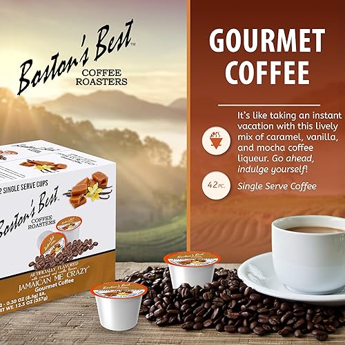 Miniatura 2 de Boston's Best - Café con sabor Jamaican Me Loco, delicioso gourmet compatible con cafetera Keurig, 1 unidad (42 tazas individuales)