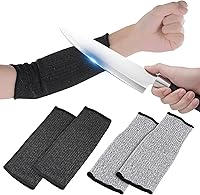 Vista 8 de Aster 2 pares de mangas de protección de brazo resistentes a cortes, mangas protectoras de nivel 5, mangas protectoras resistentes al calor