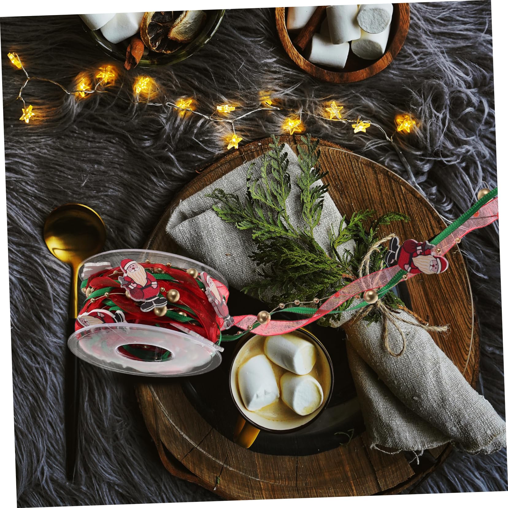 Abaodam 3piezas Lazo Decorativo De Navidad Para Manualidades Adornos De Árbol y Envoltorio De Materiales Seguros y Duraderos y Festivo