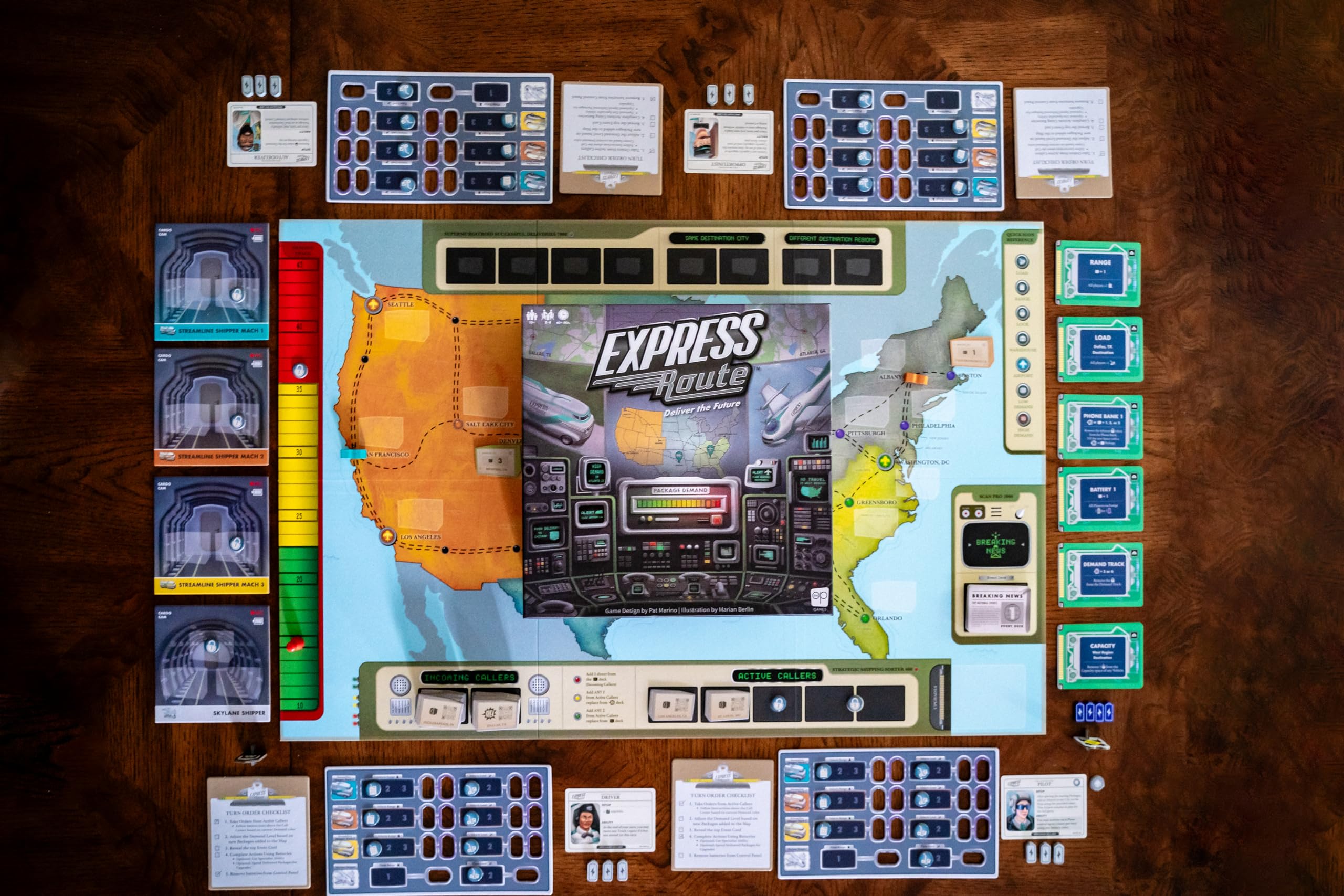 Express Route | Gra Planszowa dla Rodziny i Dorosłych | Kooperacyjna | Wiek 10+ | 1-4 Graczy | Czas Gry 60 Minut | The Op Games | Usaopoly